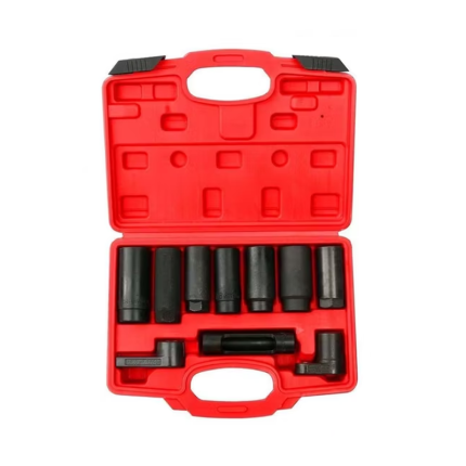 Kit Extractor de Sensores de Oxígeno 10 Piezas | Juego de Dados Ranurados para Sonda Lambda y Bulbos